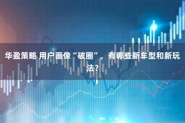 华盈策略 用户画像“破圈”，有哪些新车型和新玩法？